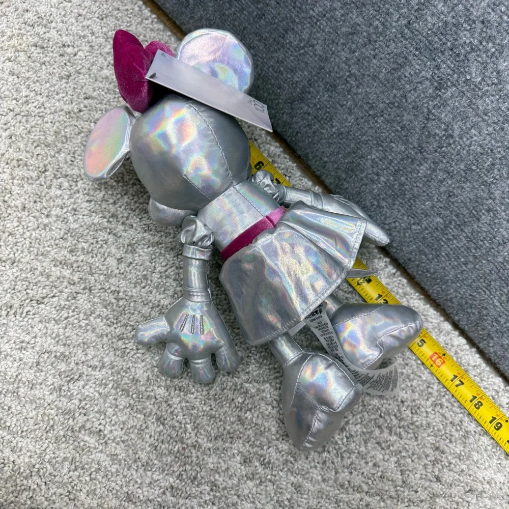 Disney Minnie Mouse plush‎ 100th anniversary silver platinum pink toy